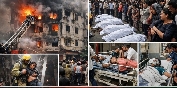 दिल्ली में मौत का तांडव: पालम की चार मंजिला इमारत में भीषण आग, 8 लोगों की दर्दनाक मौत।