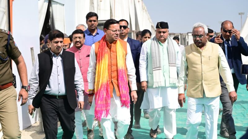 केन्द्रीय गृह एवं सहकारिता मंत्री का हरिद्वार दौरा, बैरागी कैम्प में प्रस्तावित भ्रमण कार्यक्रम की तैयारियों का मुख्यमंत्री ने किया स्थलीय निरीक्षण।