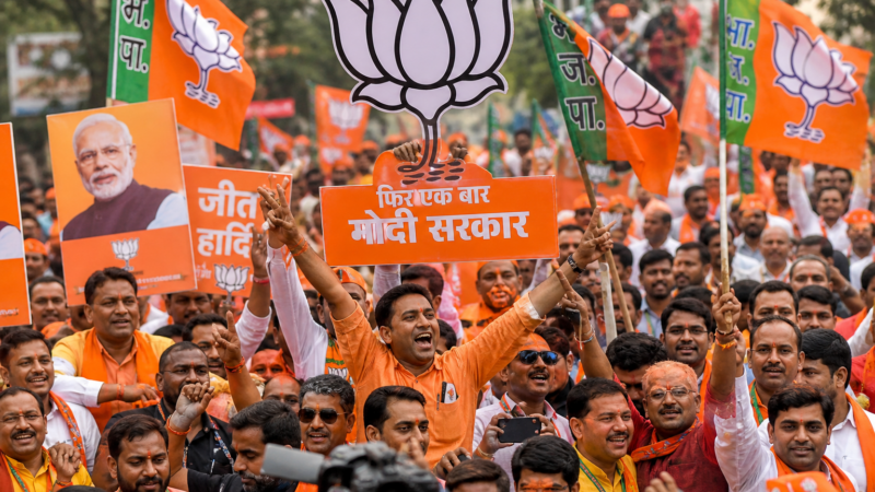पूर्वी और दक्षिणी भारत में बीजेपी की प्रचंड जीत, अब सरकार गठन और जिम्मेदारियों पर मंथन तेज।
